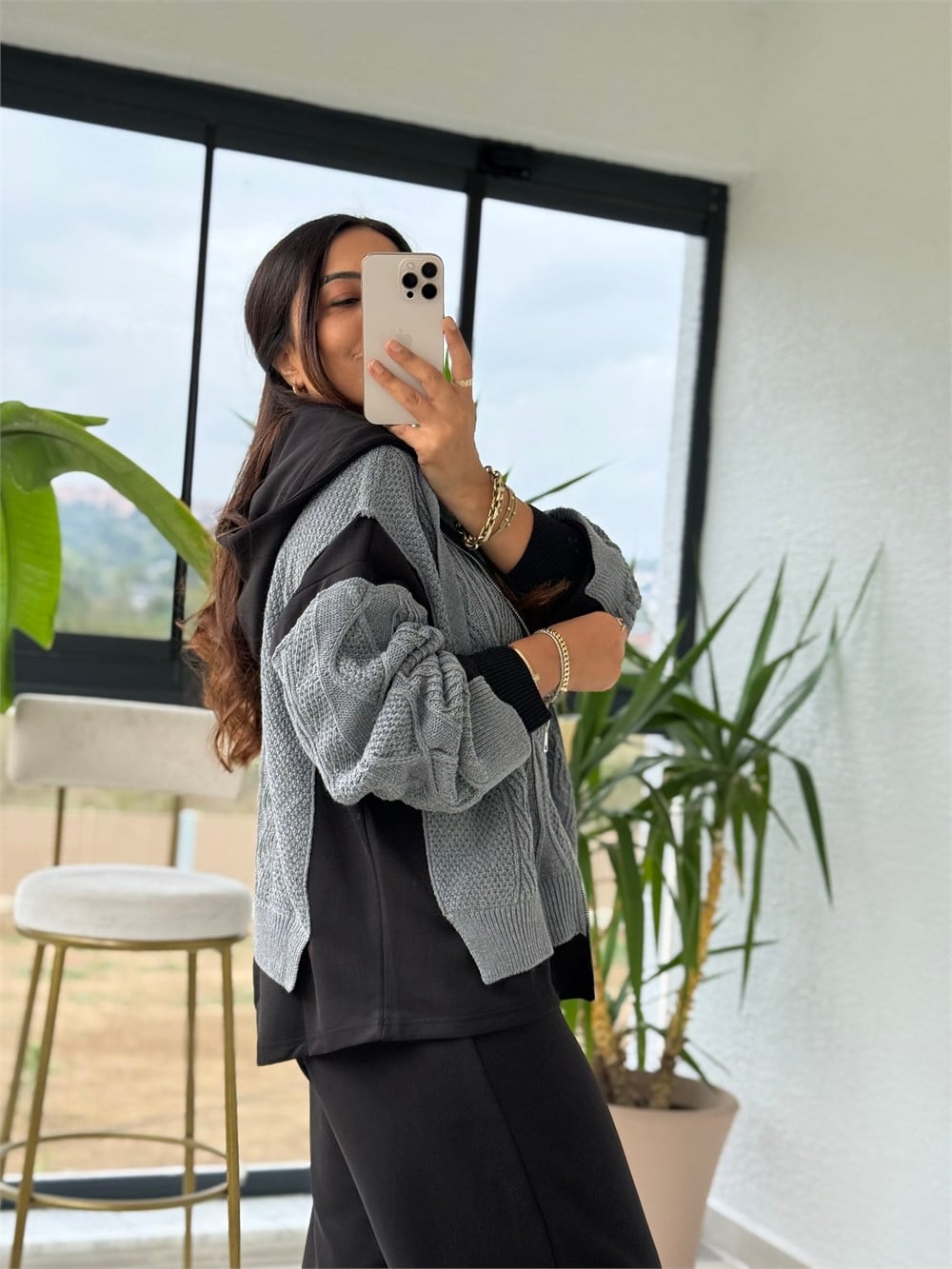 Oysh Model Balık Sırtı Takım Siyah