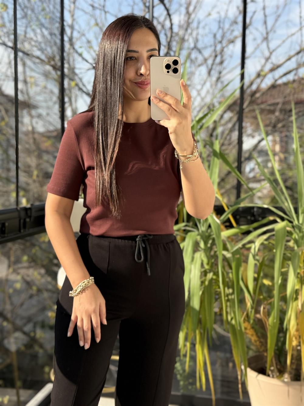 Massi Basic Tişört Kahve