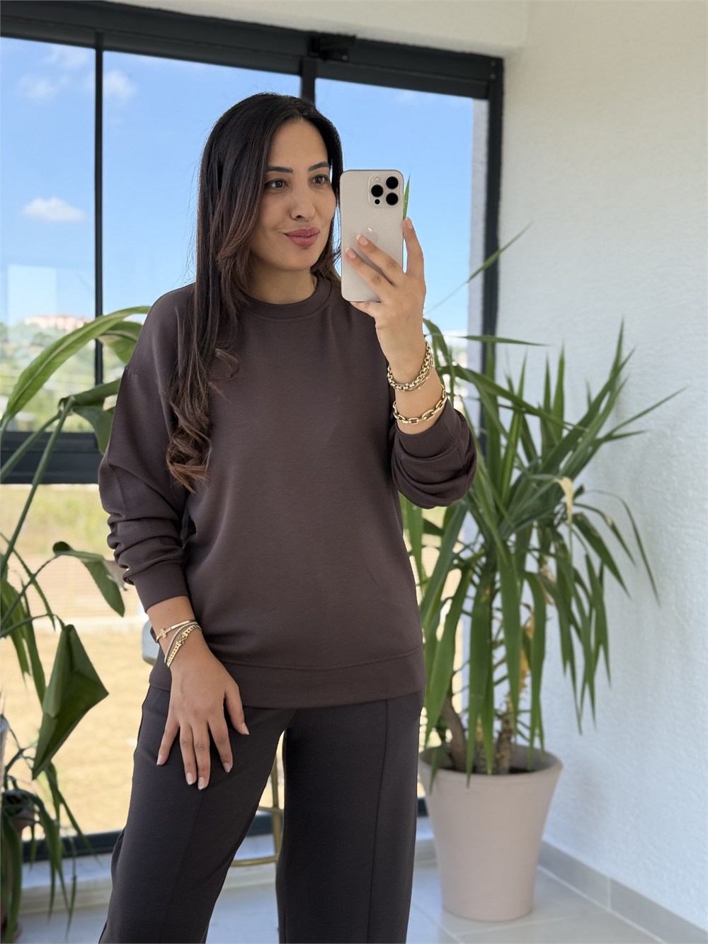 Oysh Basic Sweatshirt Kahve