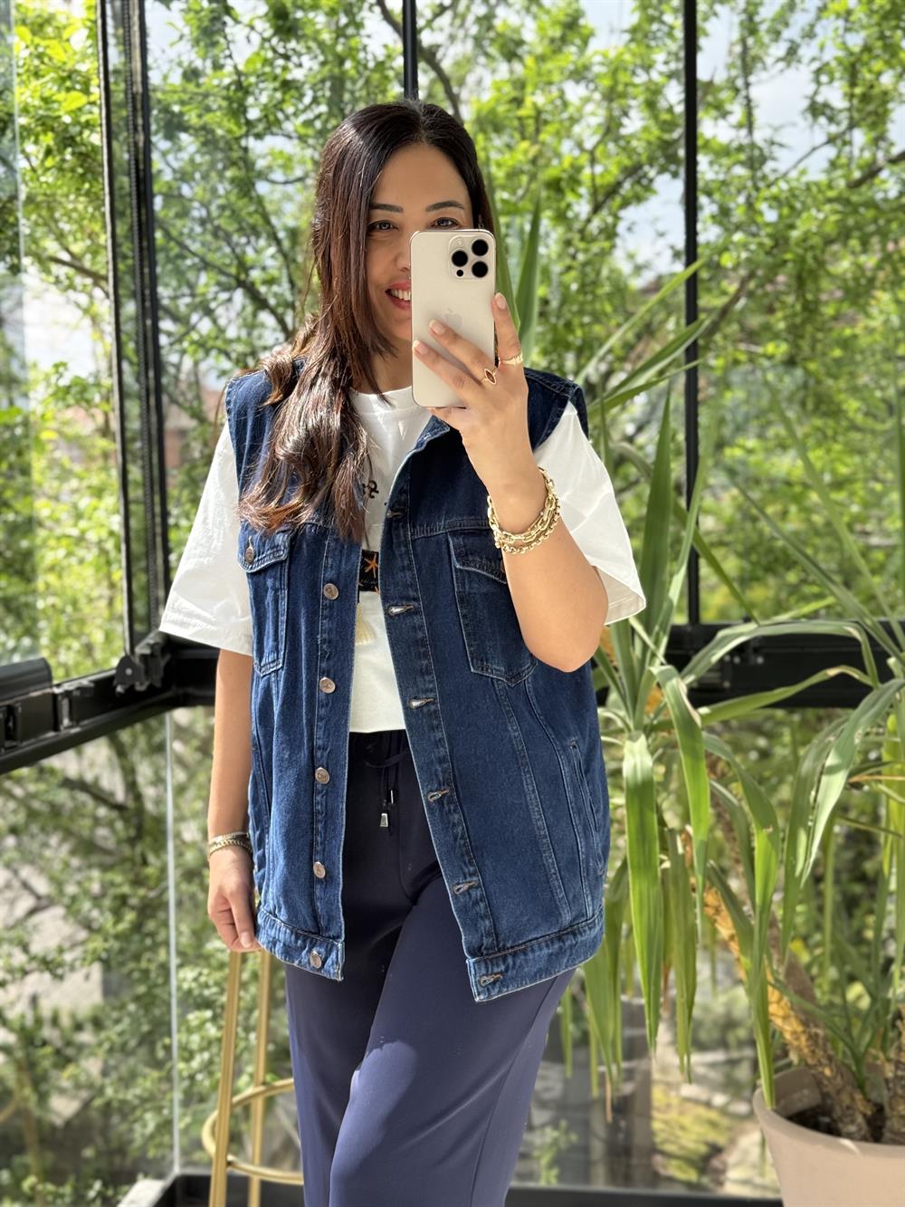 Orta Boy Kot Yelek Lacivert