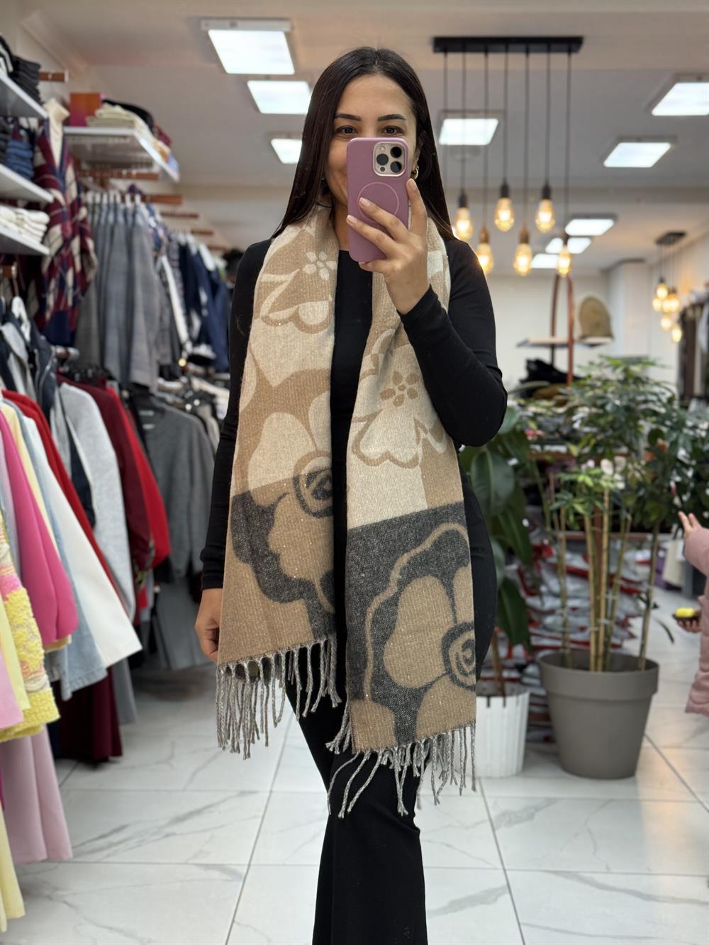 İthal Kaşmir Doku Marka Şal 