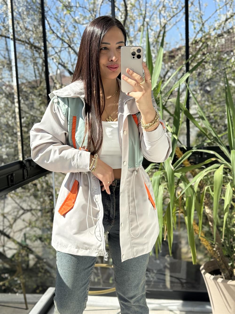 Mini Blok Trençkot Taş