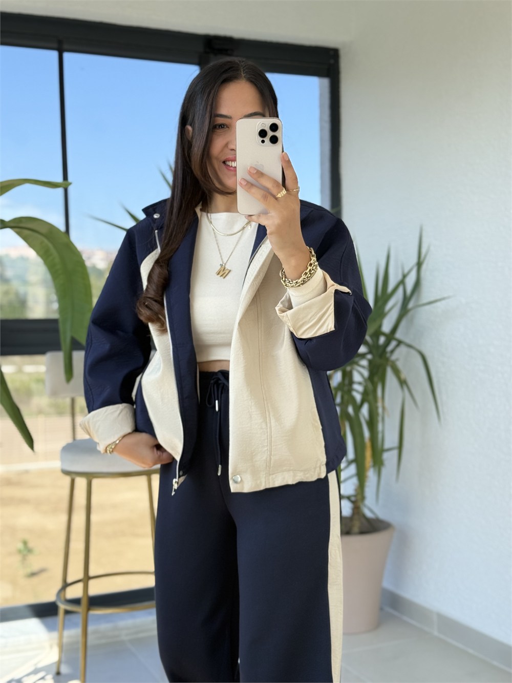 Bomber Ceket Takım Lacivert