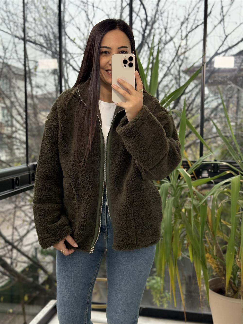 Pelüş Basic Polar Haki Yeşili