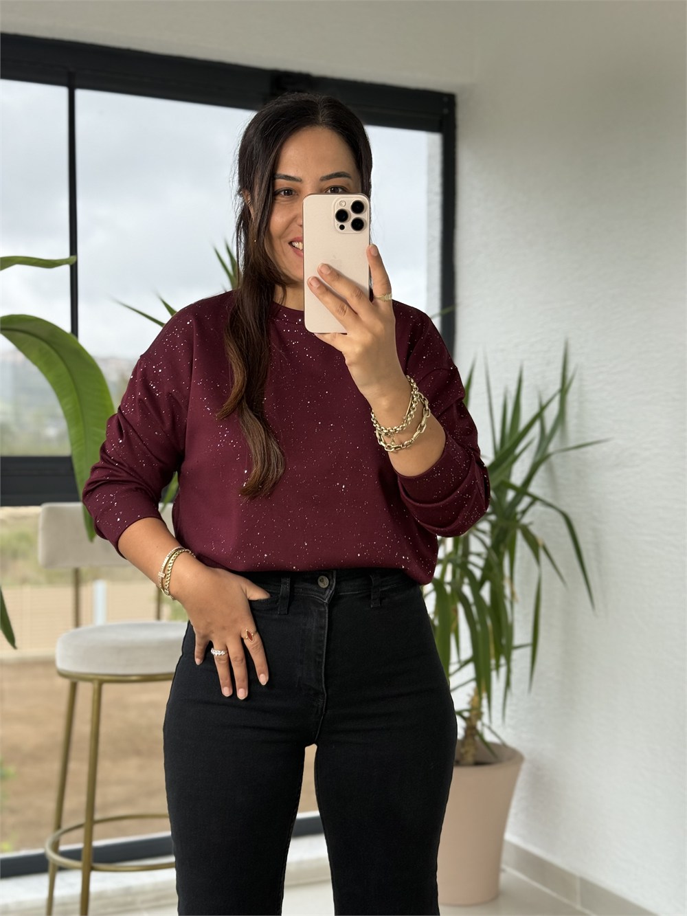 Simli Oysh Sweatshirt Bordo