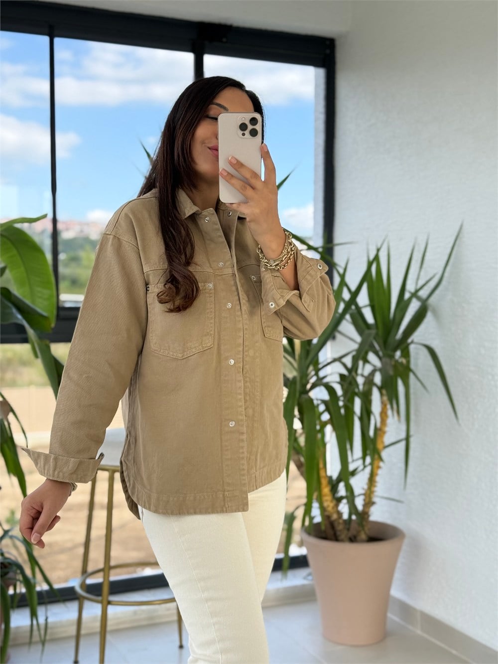 Zra Model Gabardin Ceket Vizon