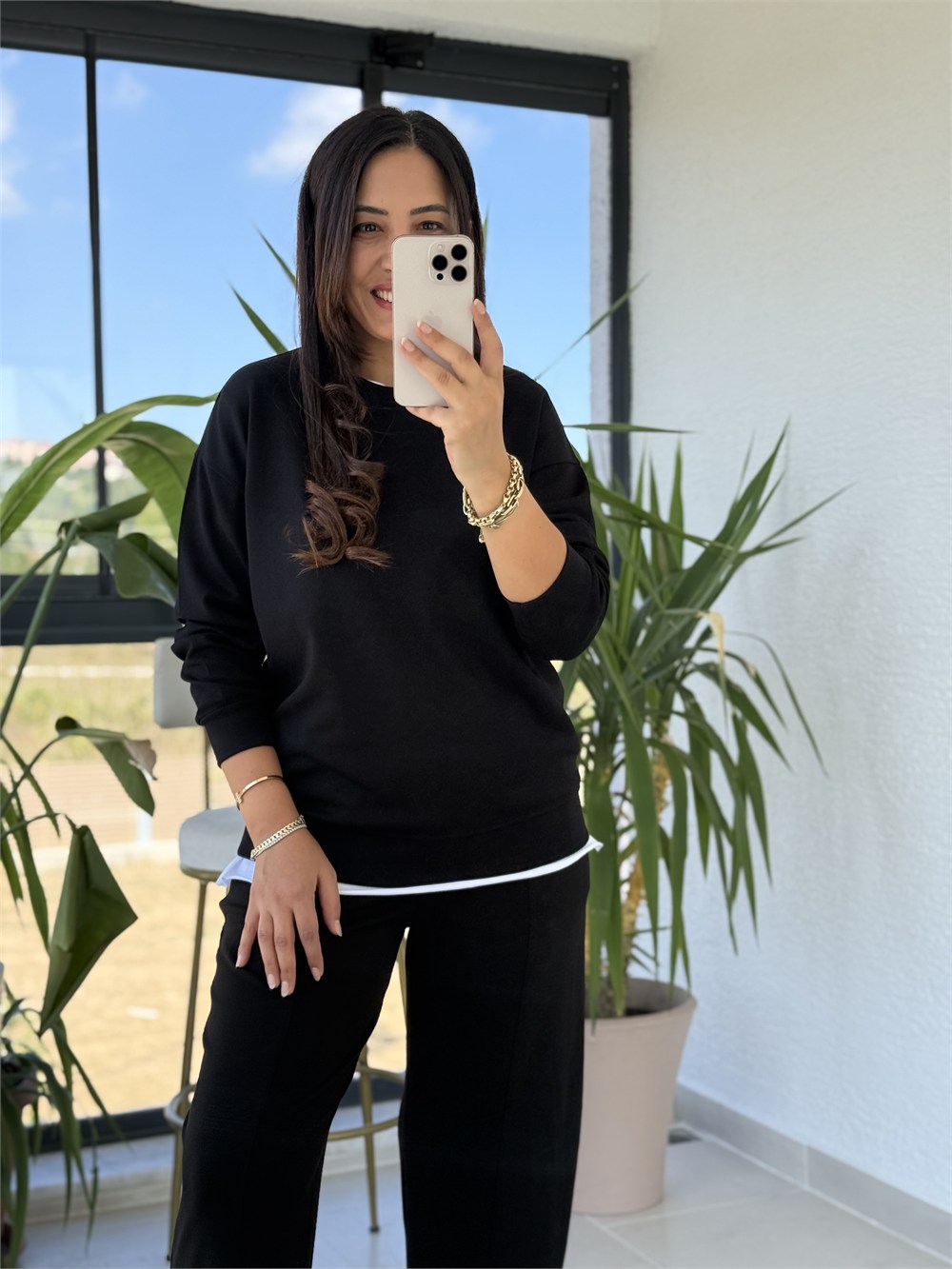 Oysh Basic Sweatshirt Siyah