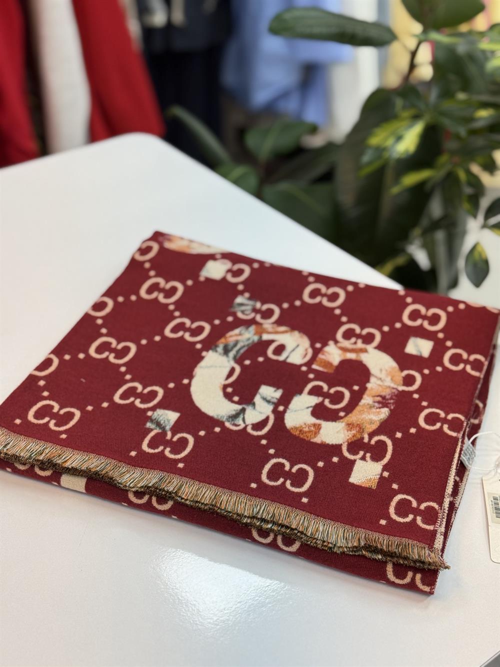 İthal Kaşmir Şal CC Bordo