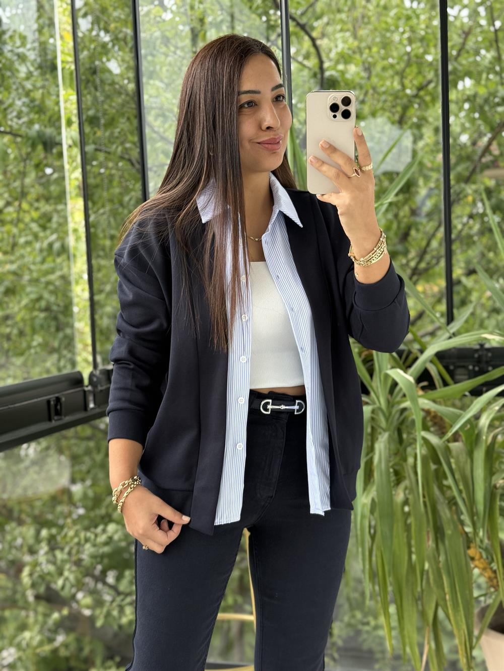 Gömlek Mix Hırka Lacivert