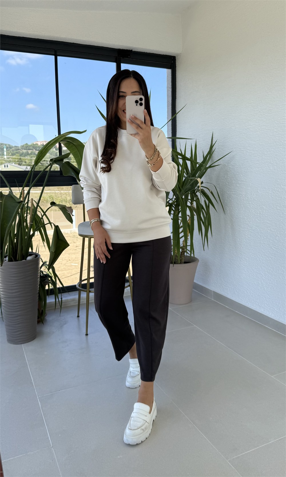 Oysh Basic Sweatshirt Bej
