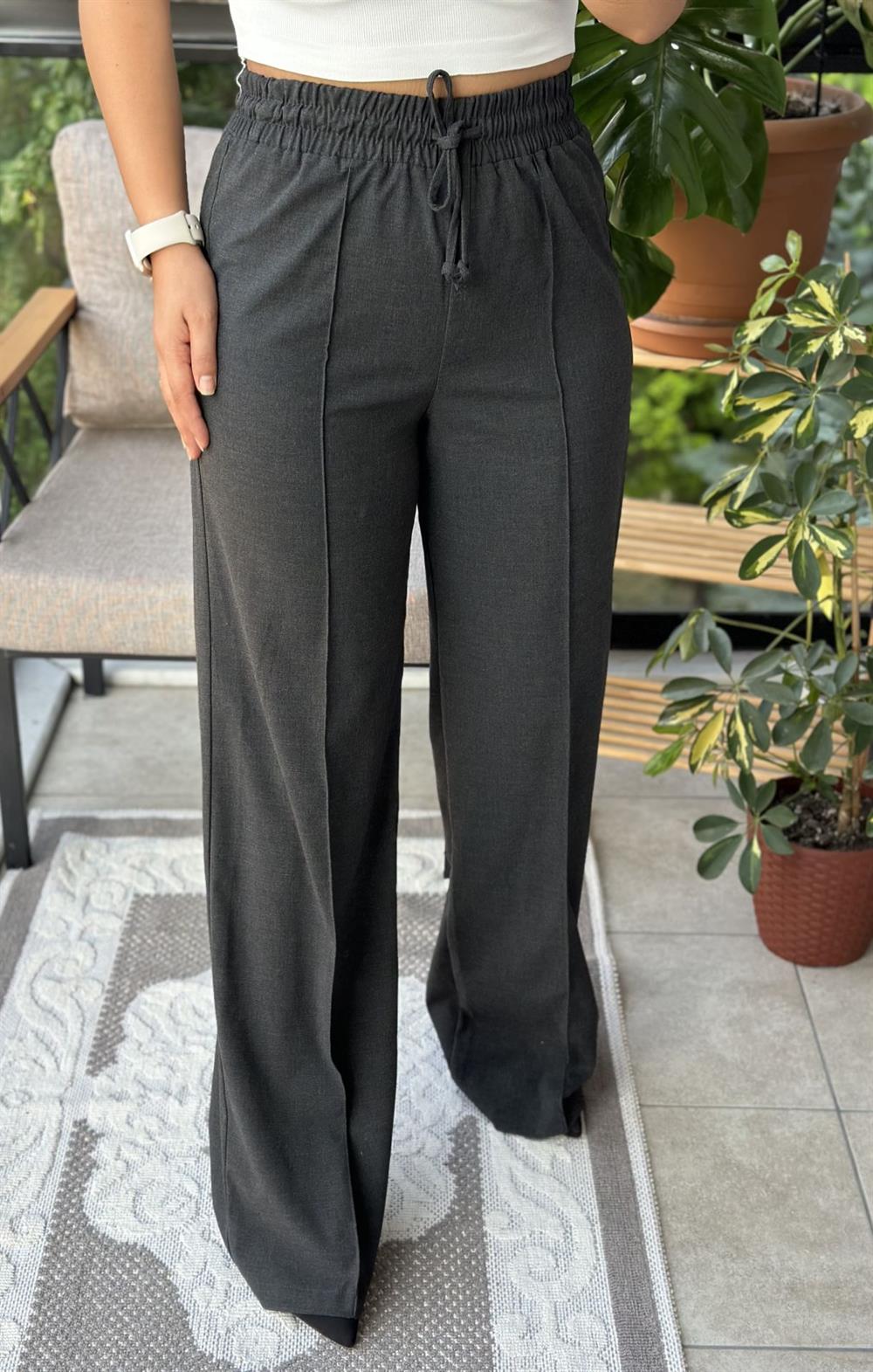 Gri ZRA Model Palazzo Pantolon