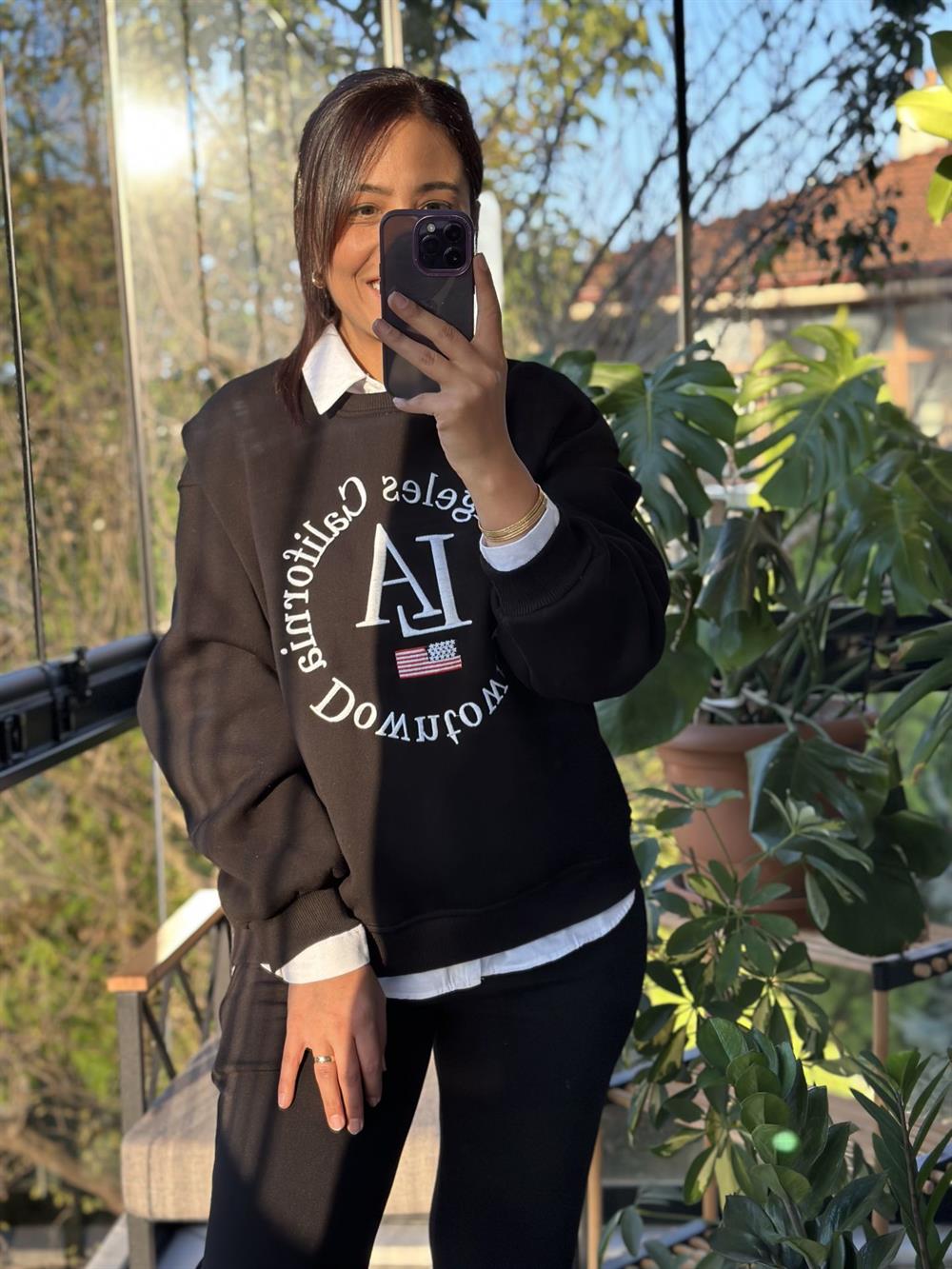 LA Sweatshirt Siyah