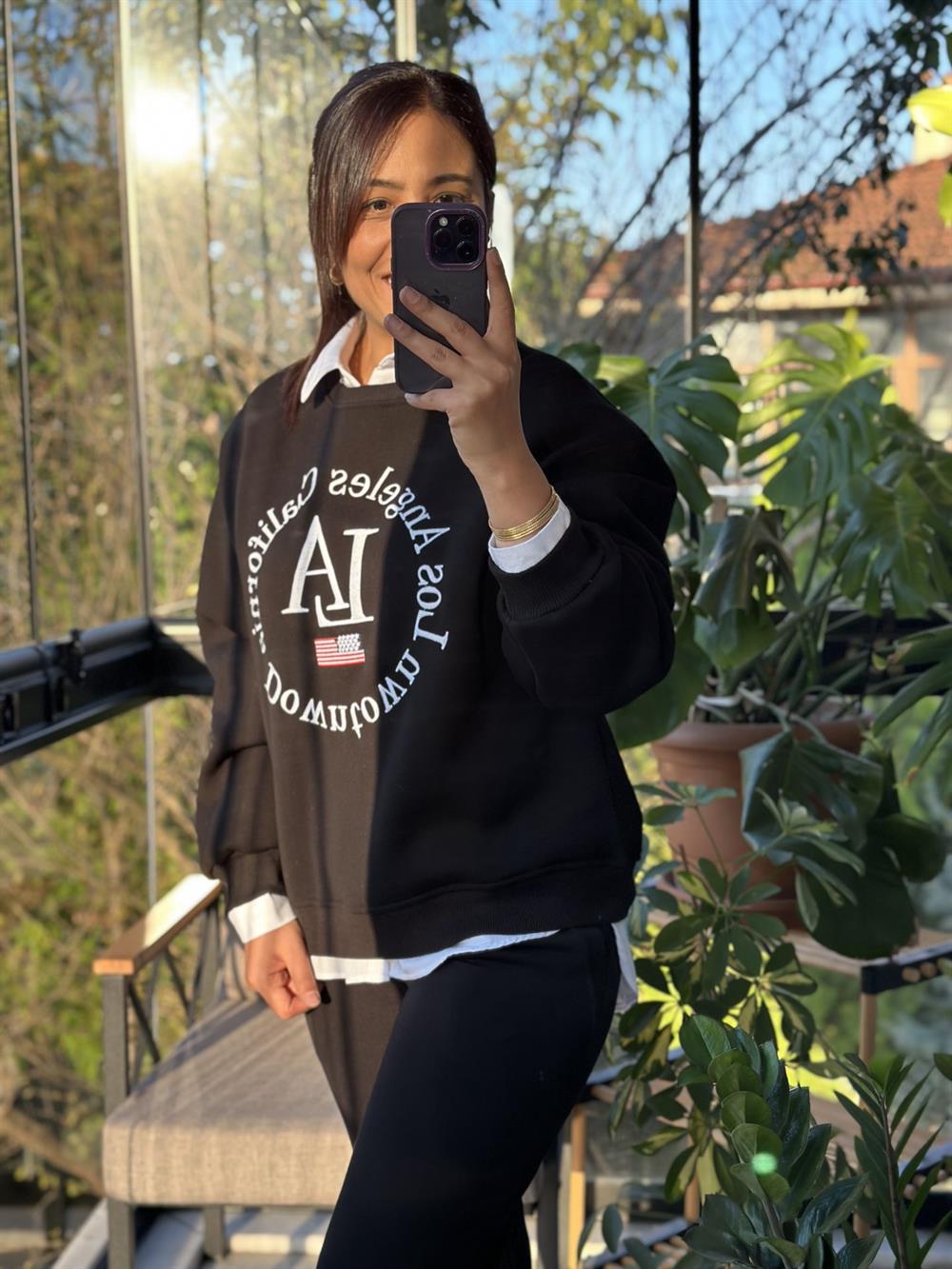 LA Sweatshirt Siyah
