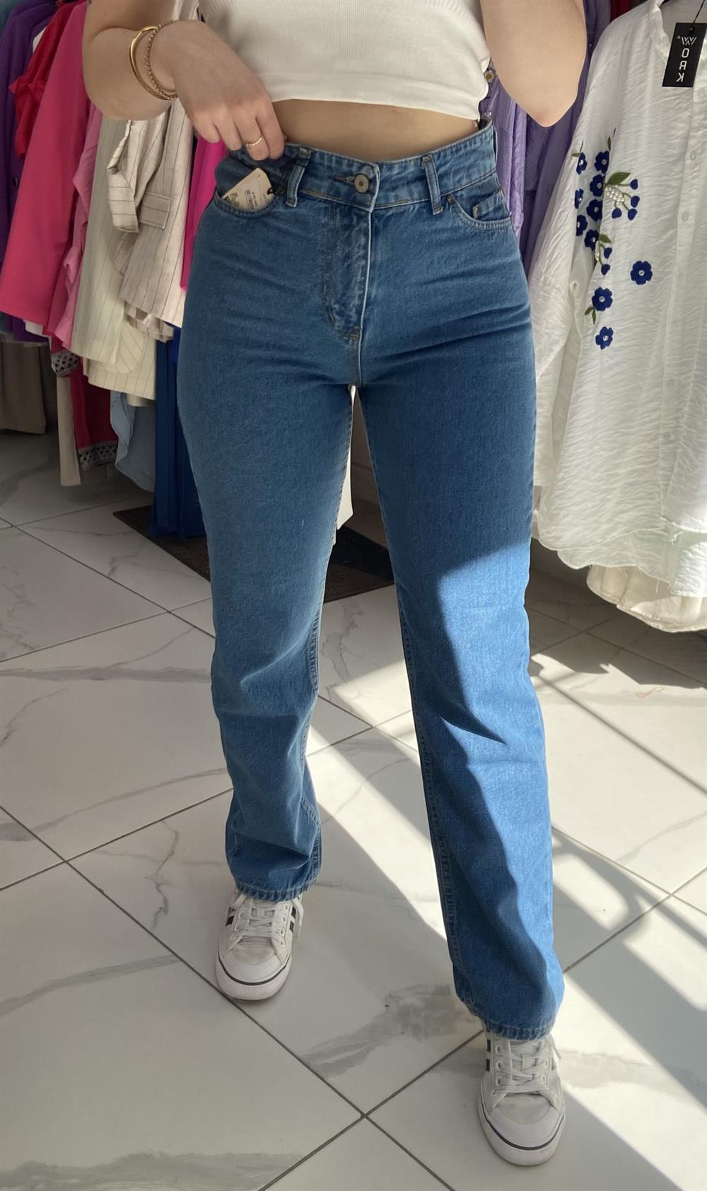 Mavi Yarım Palazzo Jean