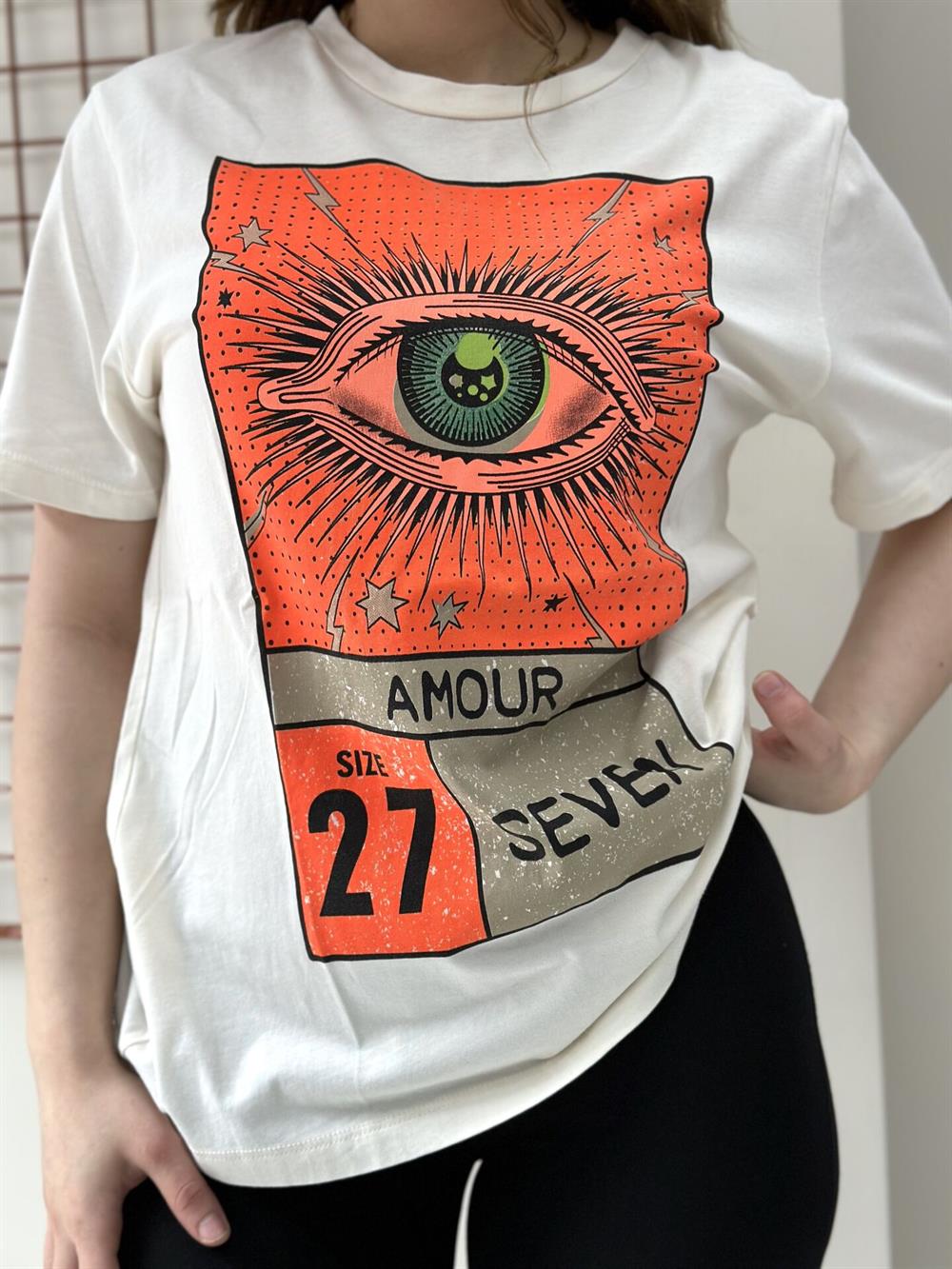 Turuncu Detay Tişört