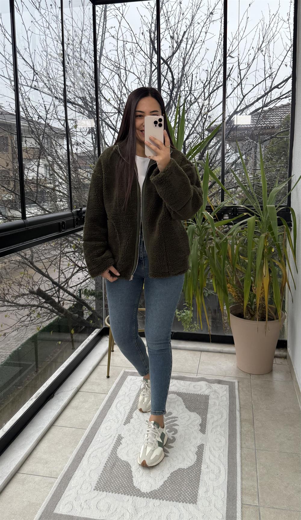 Pelüş Basic Polar Haki Yeşili