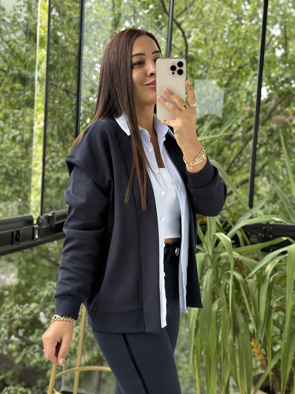 Gömlek Mix Hırka Lacivert