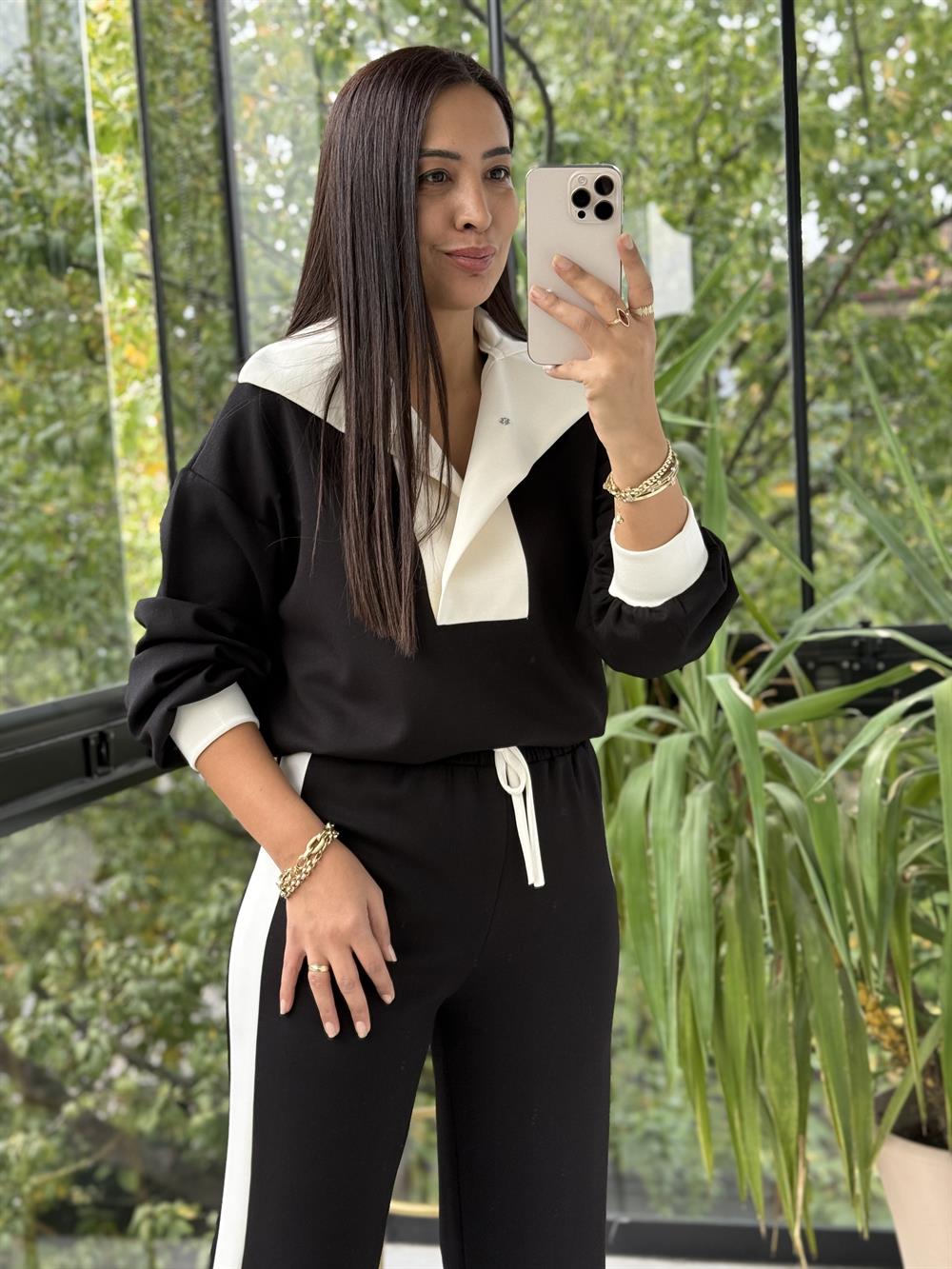 Şal Yakalı Modal Takım Siyah