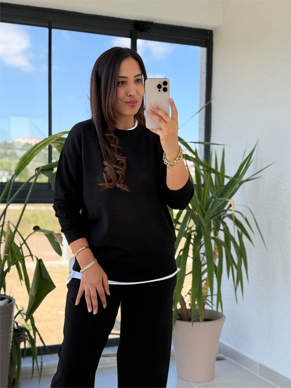 Oysh Basic Sweatshirt Siyah