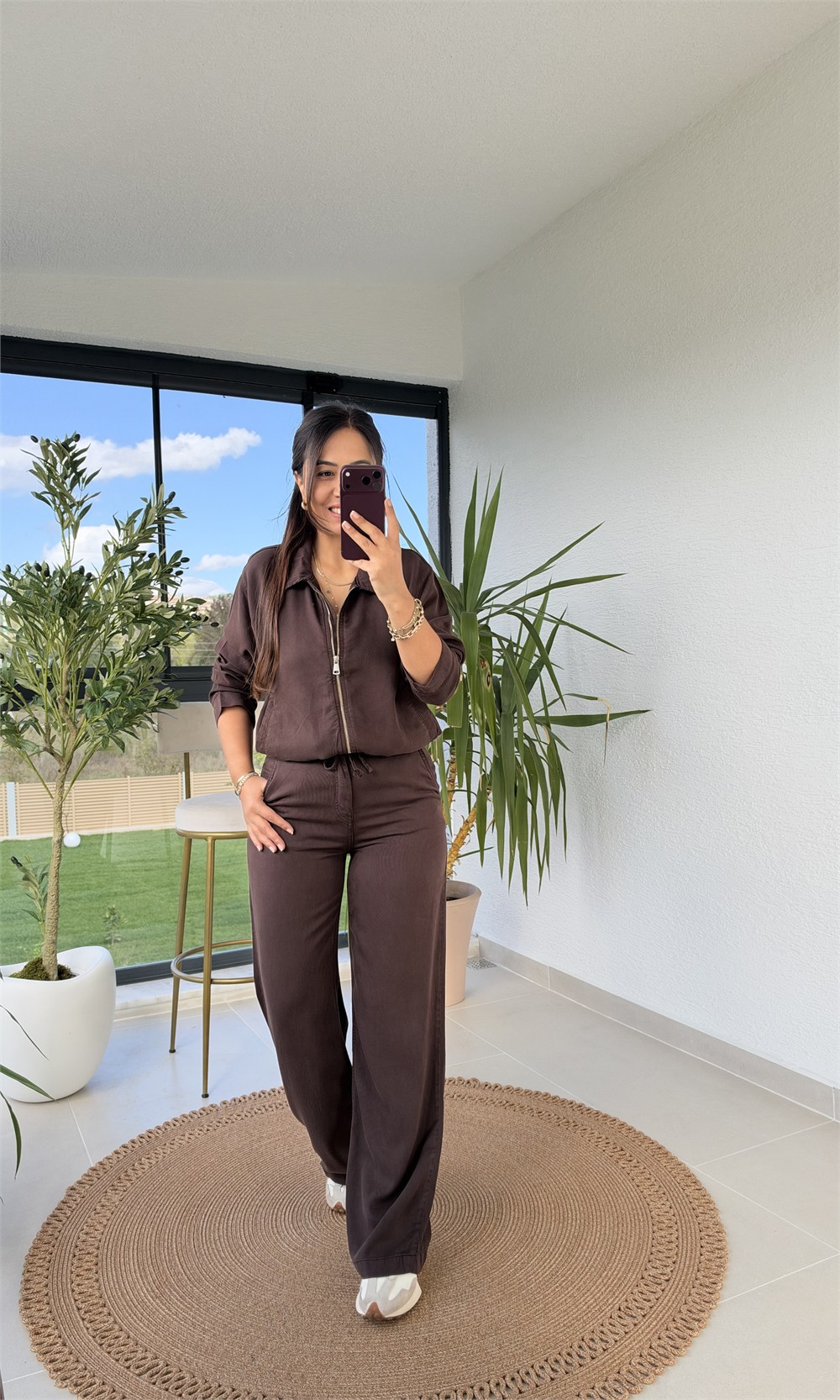 Ceket ve Pantolon Relax Takım Kahve