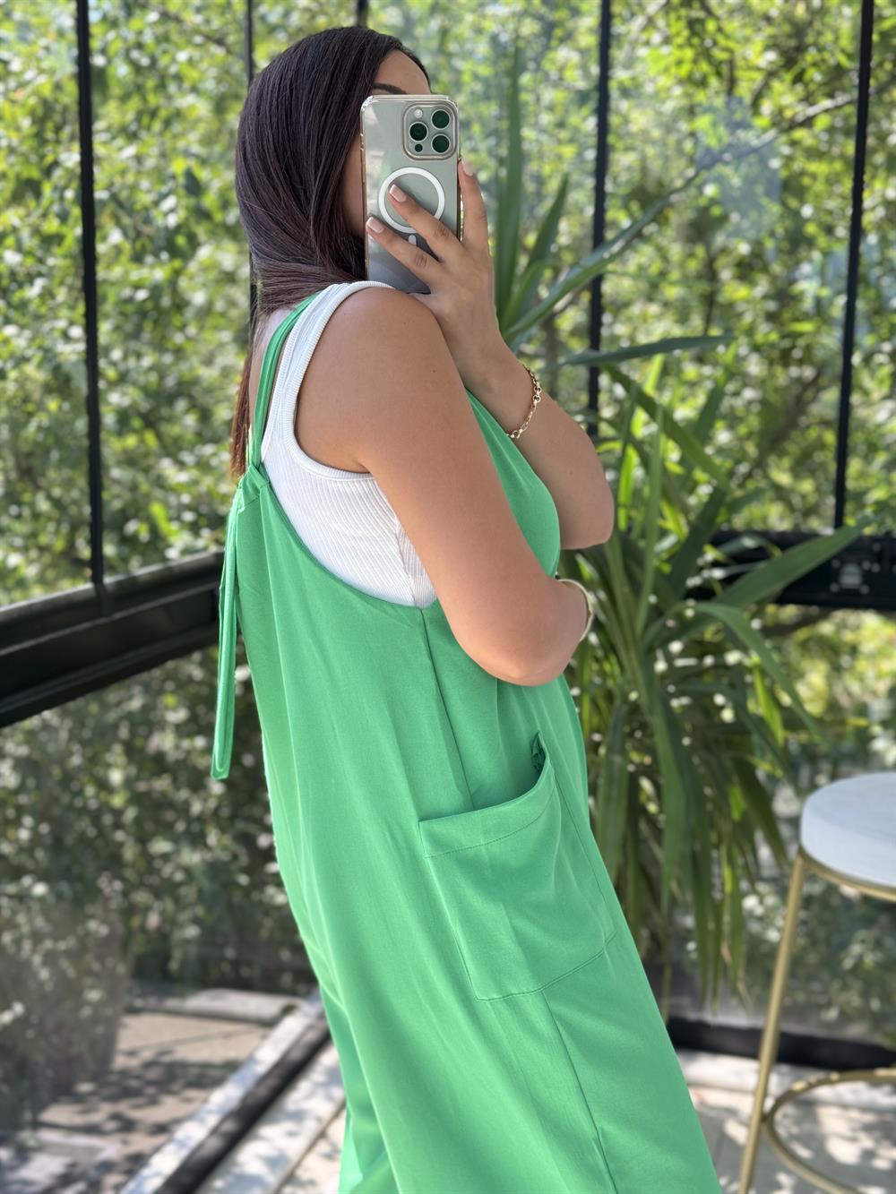 Aerobin Kumaş Tulum Yeşil