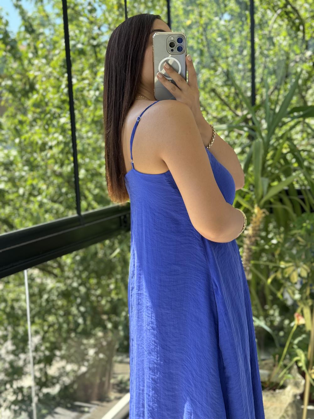 Askılı Elbise Lacivert