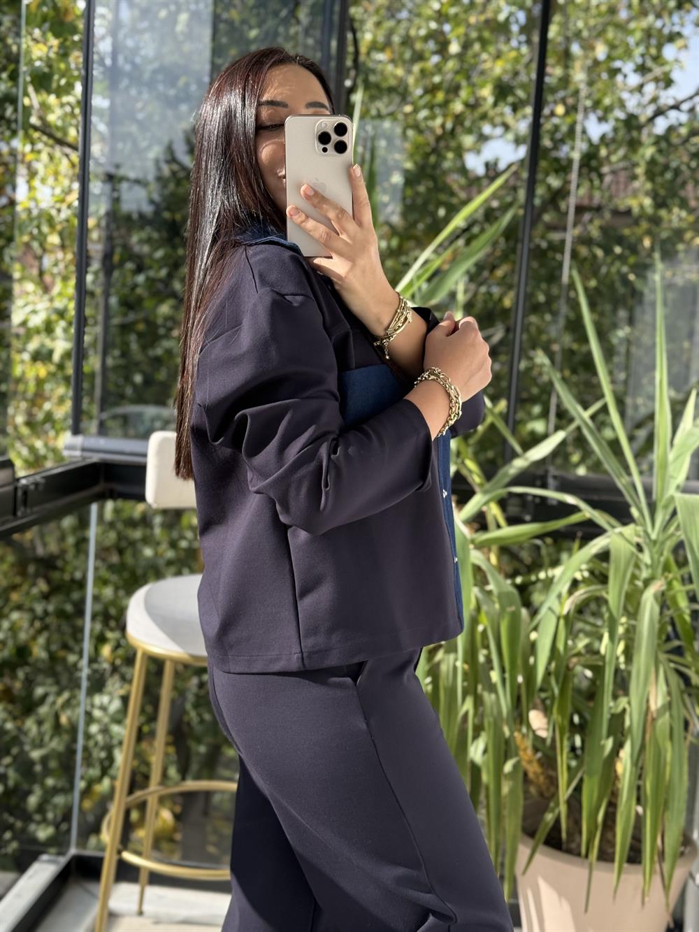 Kot Garnili Takım Lacivert