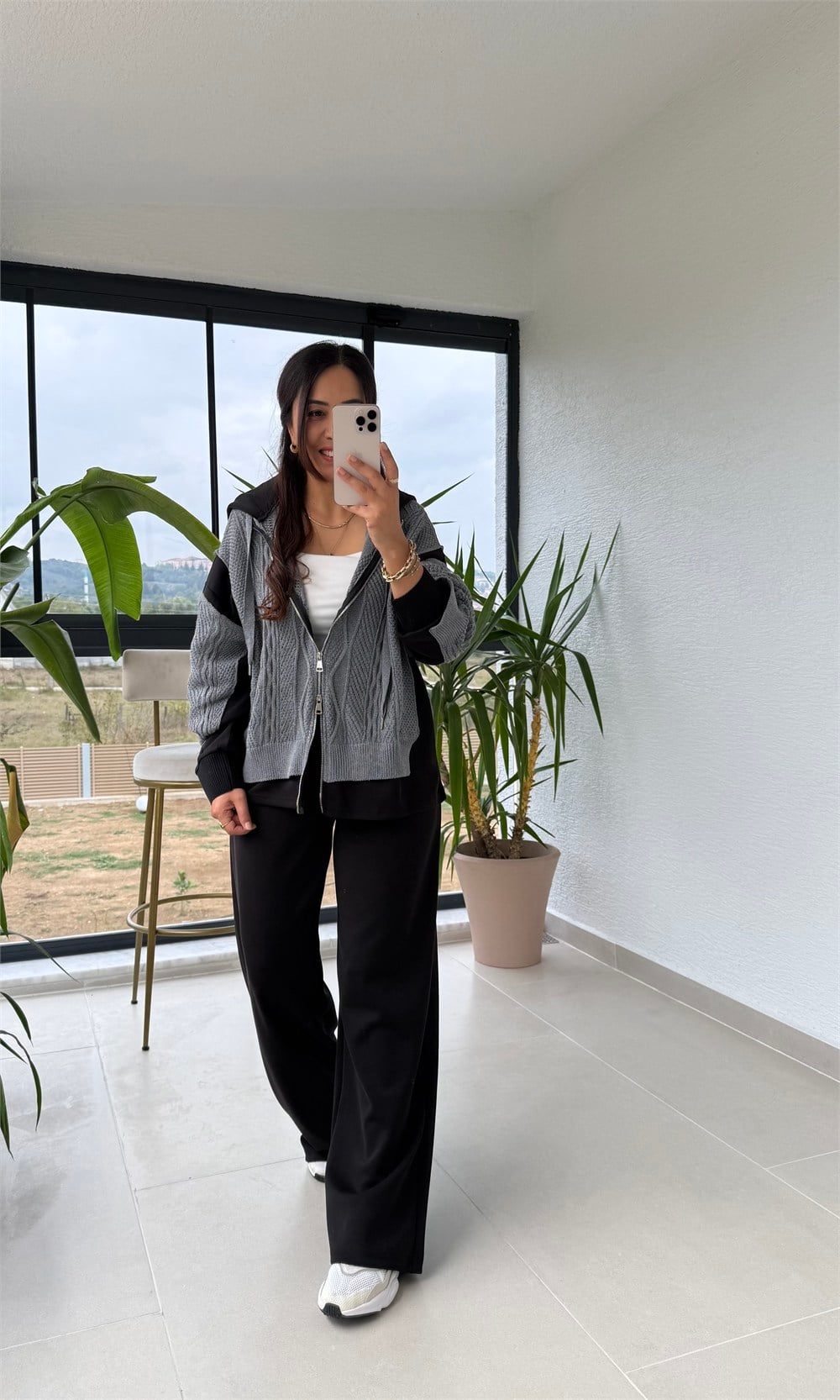 Oysh Model Balık Sırtı Takım Siyah