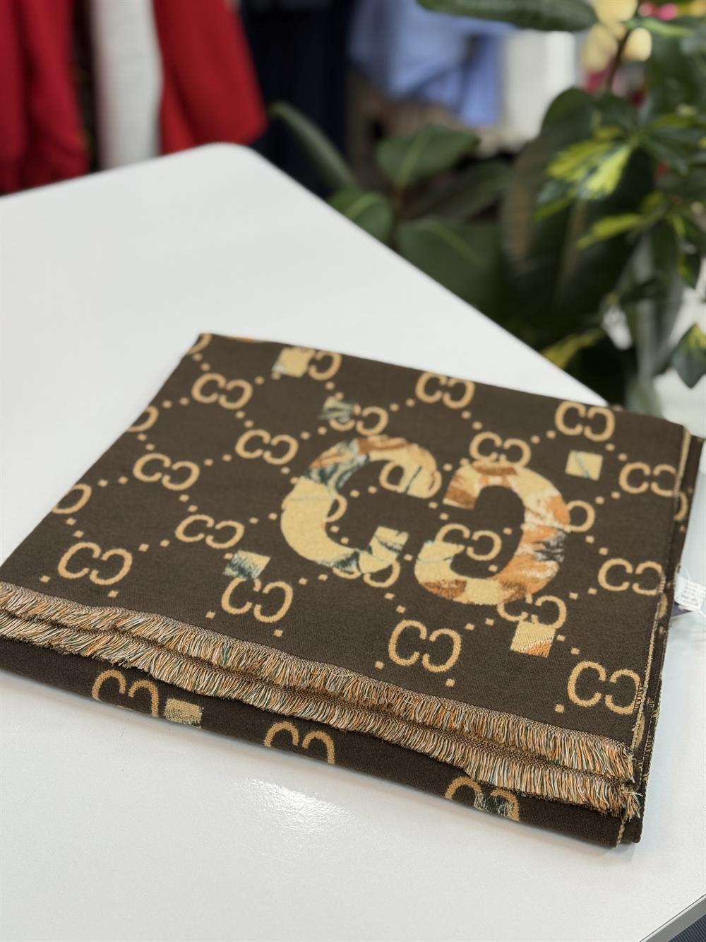 İthal Kaşmir Şal CC Kahve