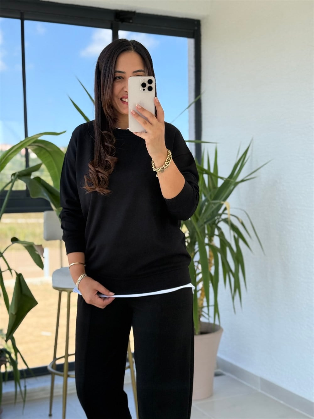Oysh Basic Sweatshirt Siyah