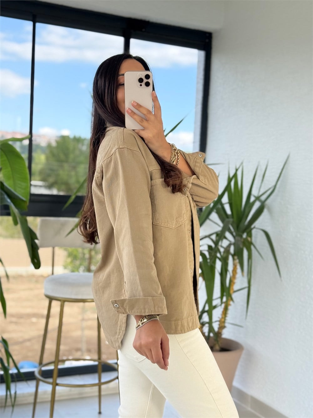 Zra Model Gabardin Ceket Vizon