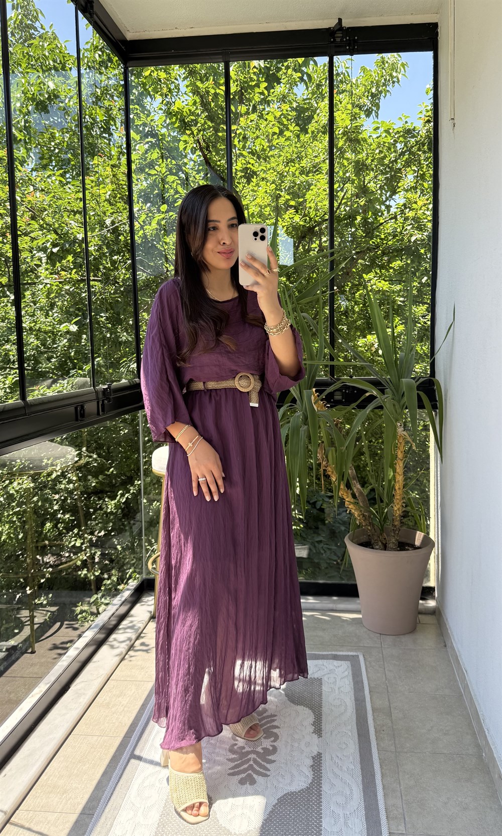 Bohem Kemerli İkili Takım Mürdüm