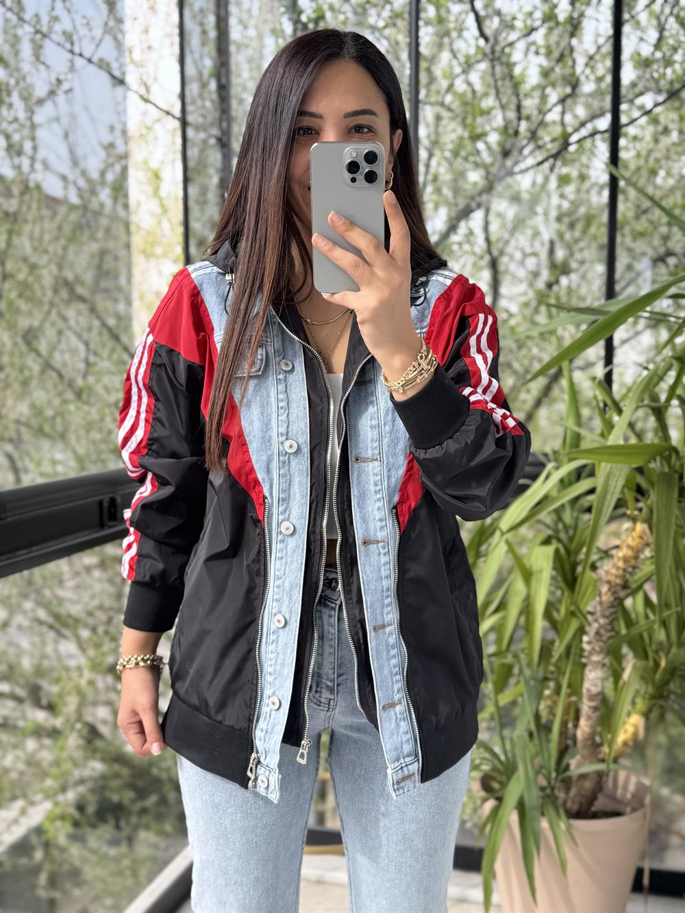 Colorblock Mix Ceket Siyah