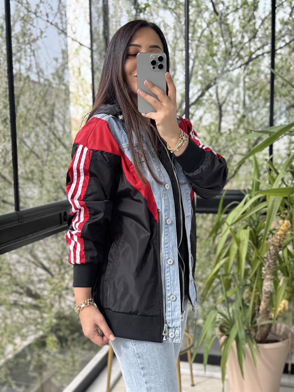 Colorblock Mix Ceket Siyah