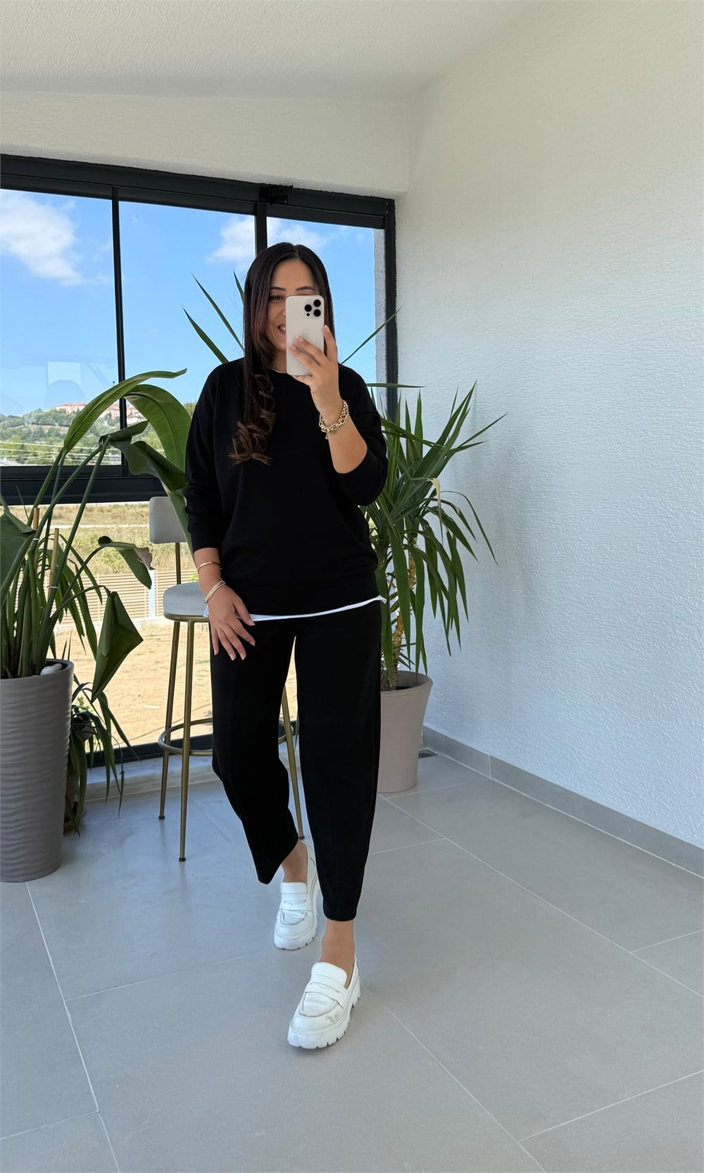 Oysh Basic Sweatshirt Siyah