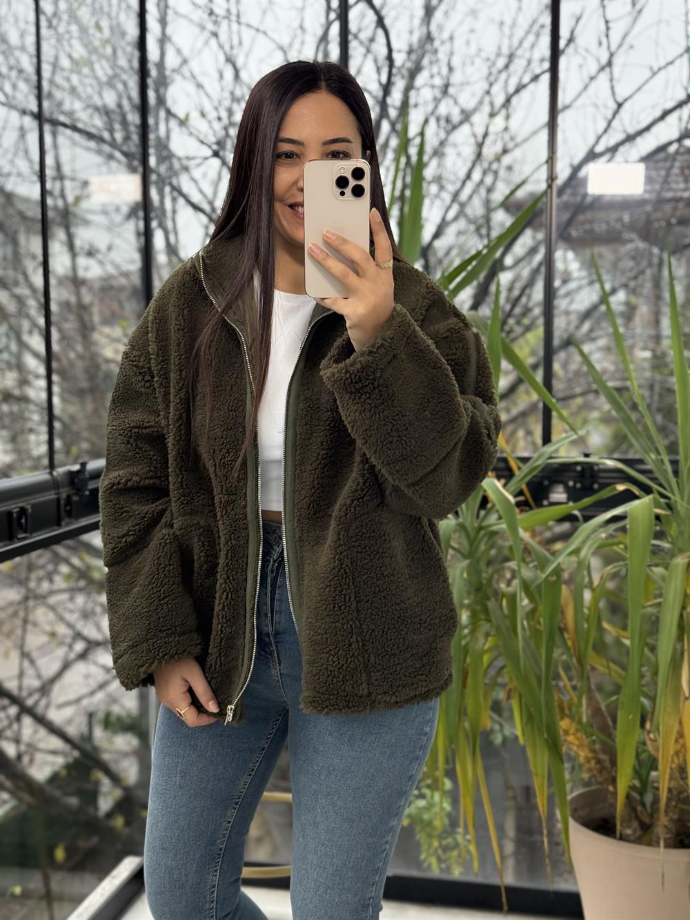 Pelüş Basic Polar Haki Yeşili