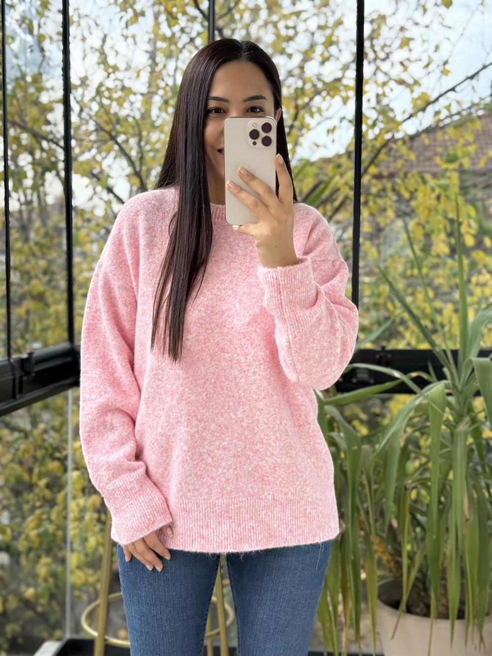 Yumoş Basic Kazak Pembe