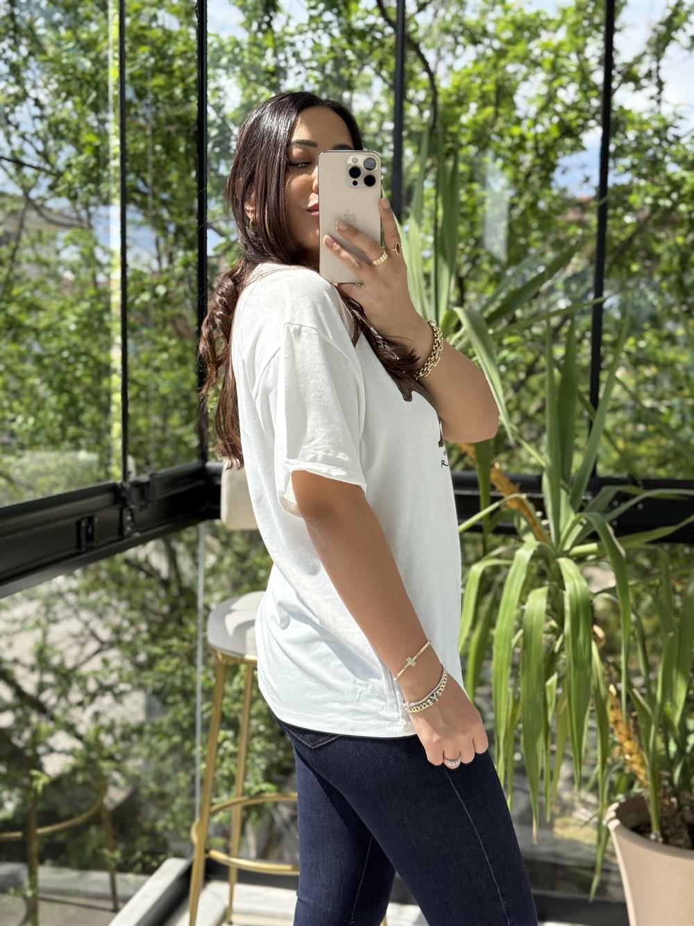 Paradise Panter Tişört Ekru