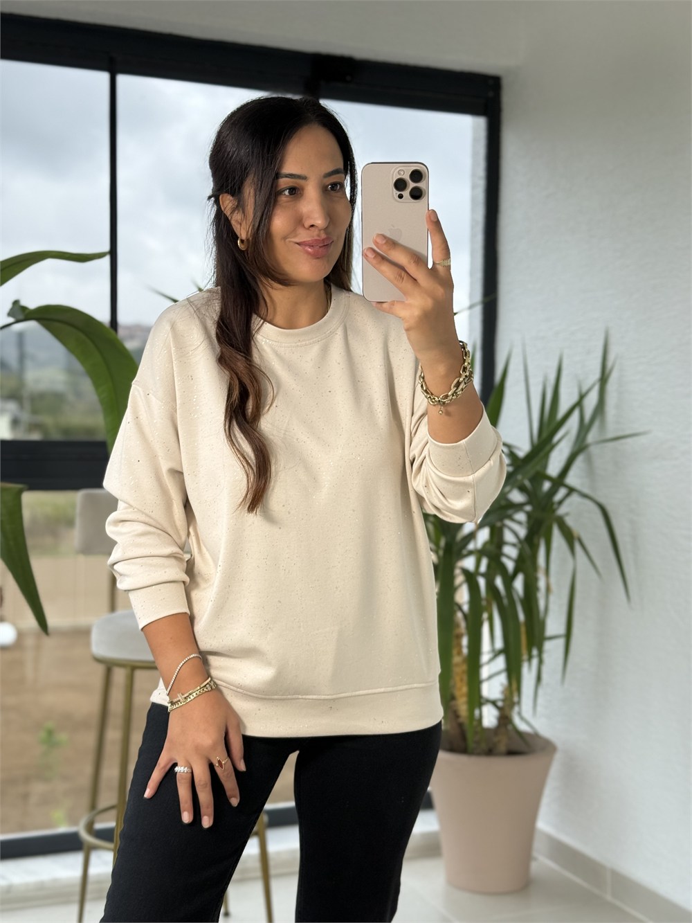 Simli Oysh Sweatshirt Bej