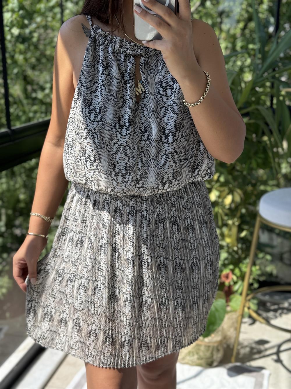 Desenli Büstiyer Siyah