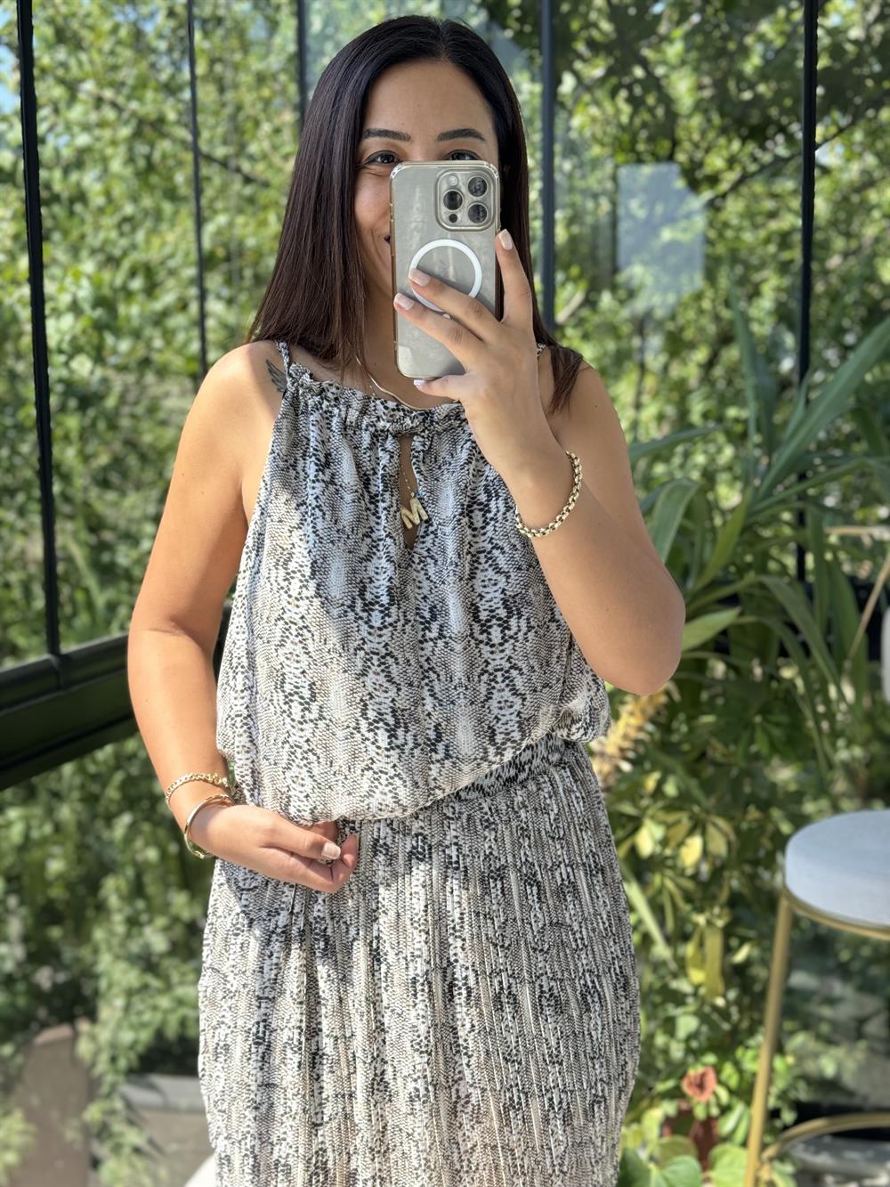 Desenli Büstiyer Siyah