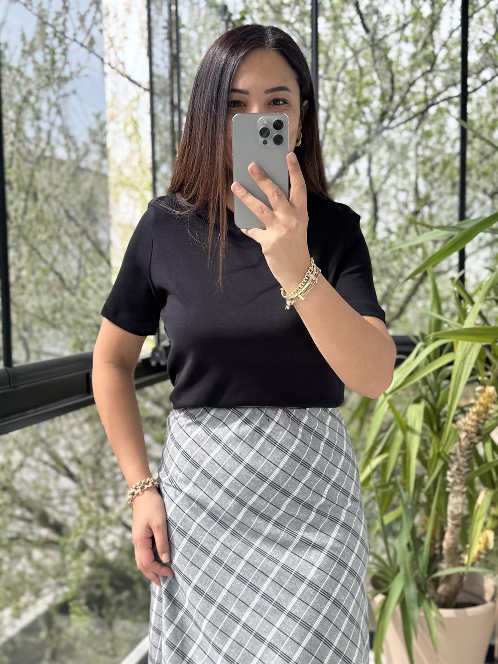 Dilvin Basic Tişört Siyah