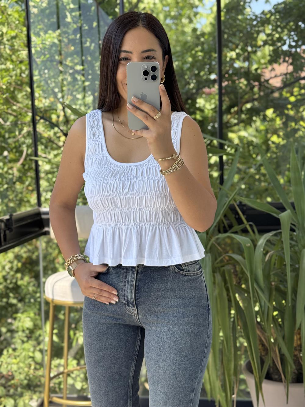 Dilvin Gipeli Kolsuz Atlet Beyaz