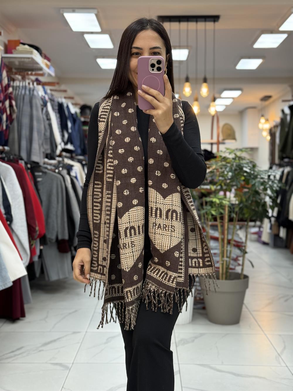 İthal Kaşmir Doku Marka Şal Mıu