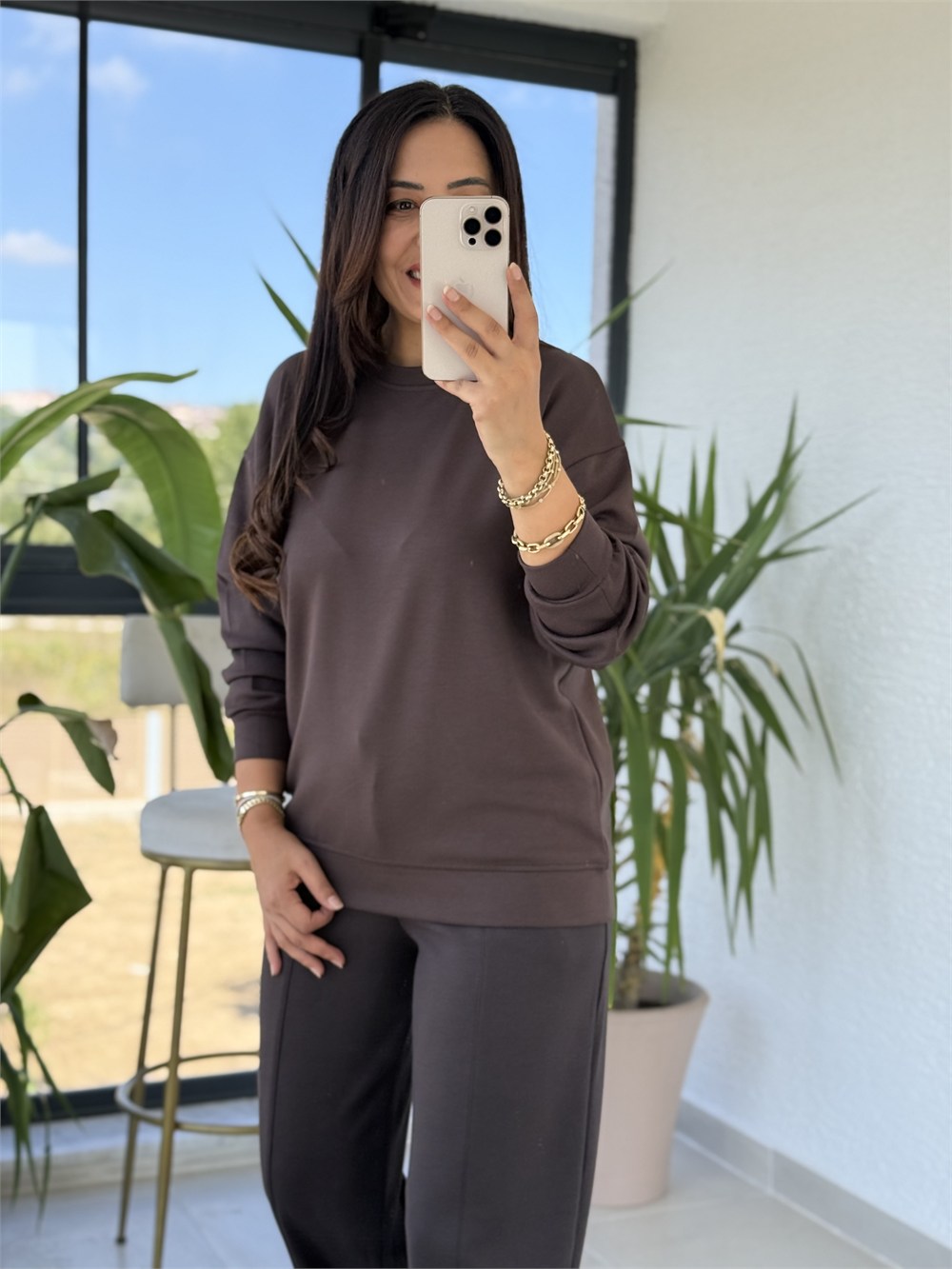 Oysh Basic Sweatshirt Kahve