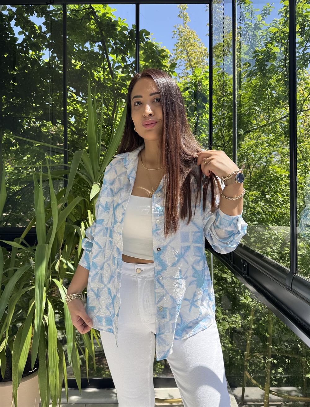 Empirme Gömlek Turkuaz