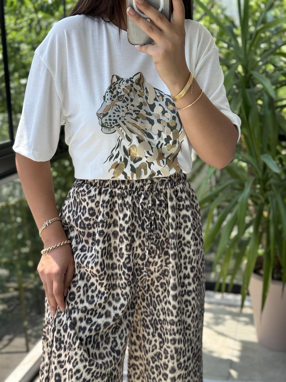 Empirme Saten Pantolon Bej