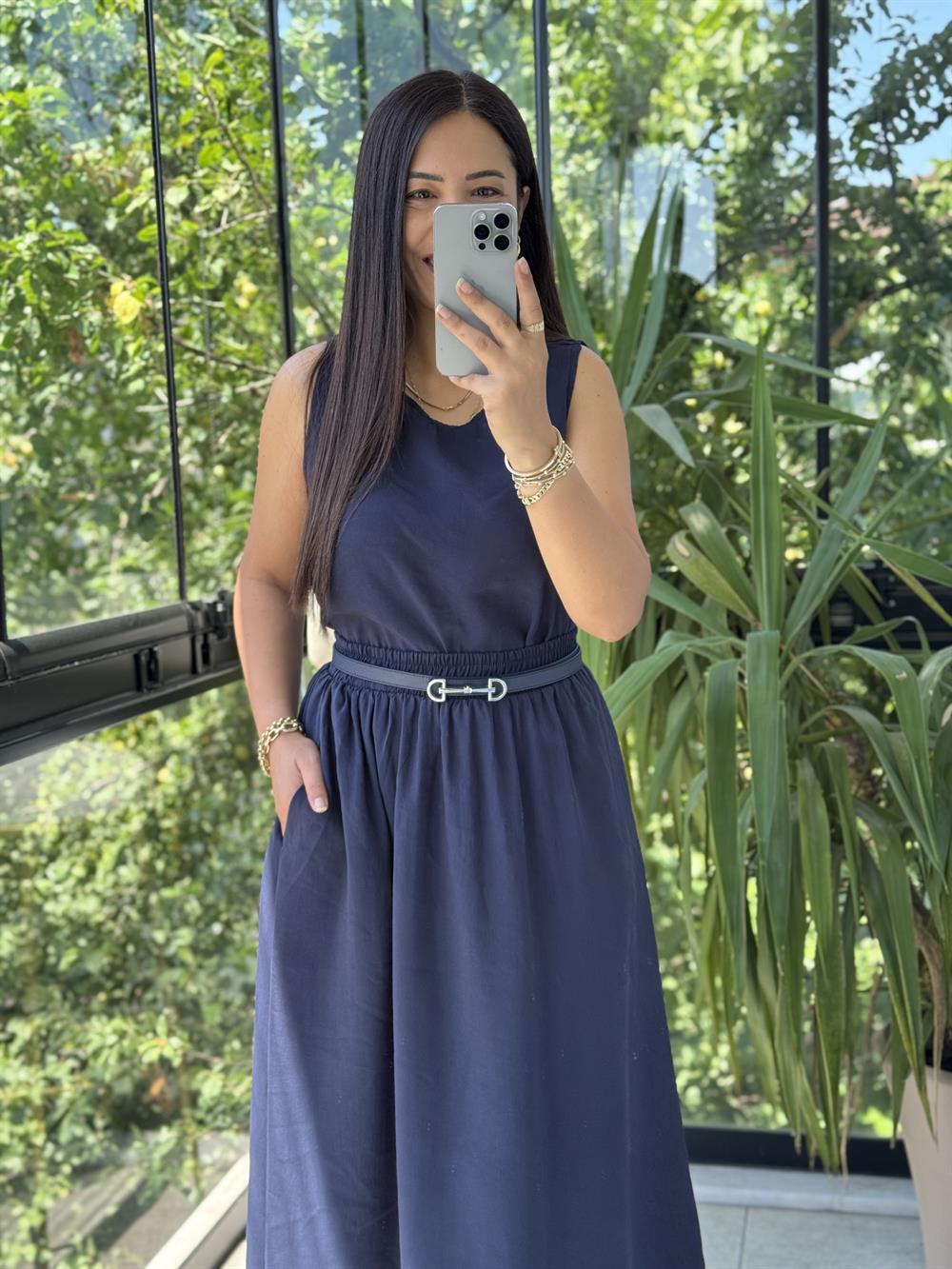 Etekli Tensel Takım Lacivert