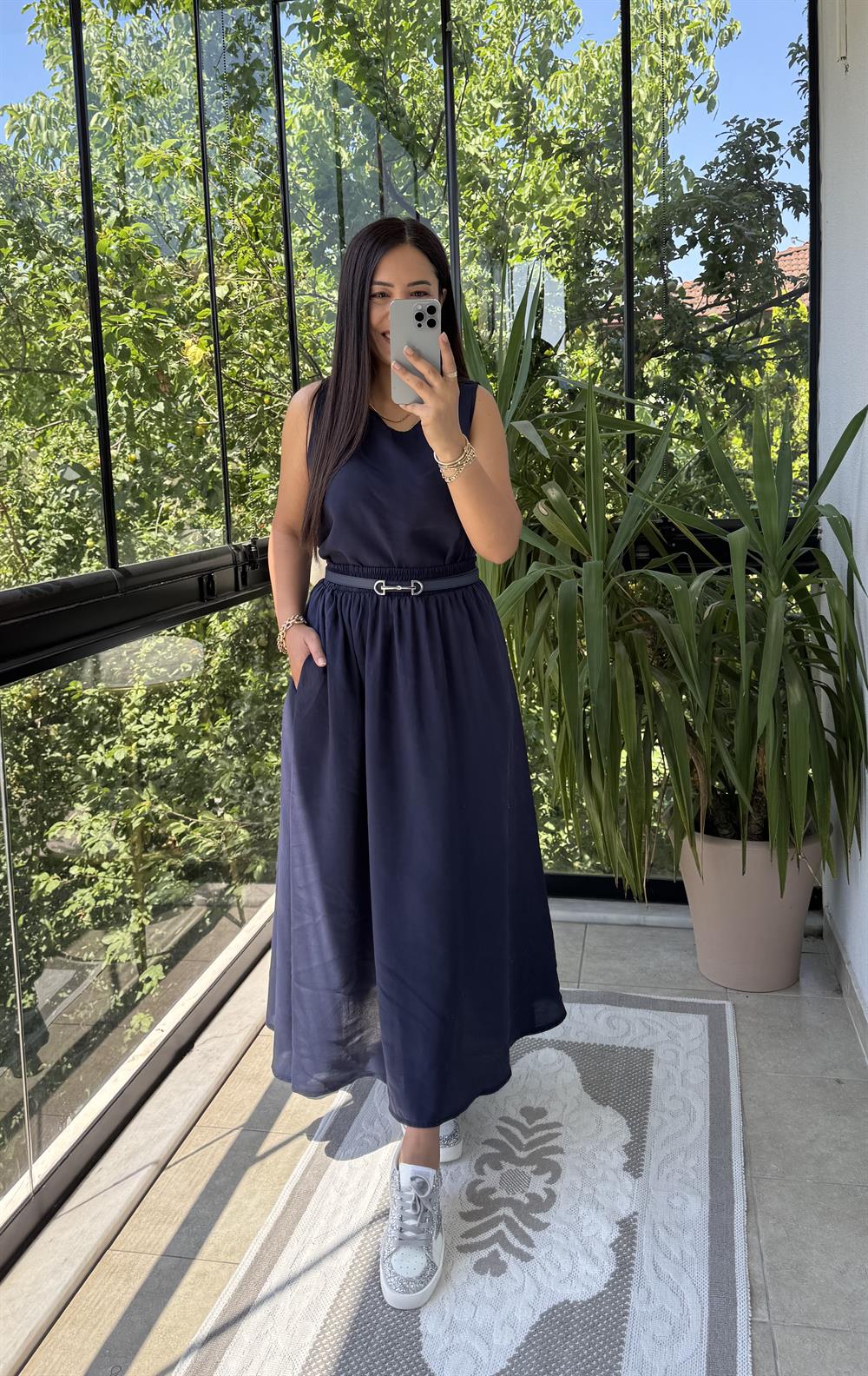 Etekli Tensel Takım Lacivert