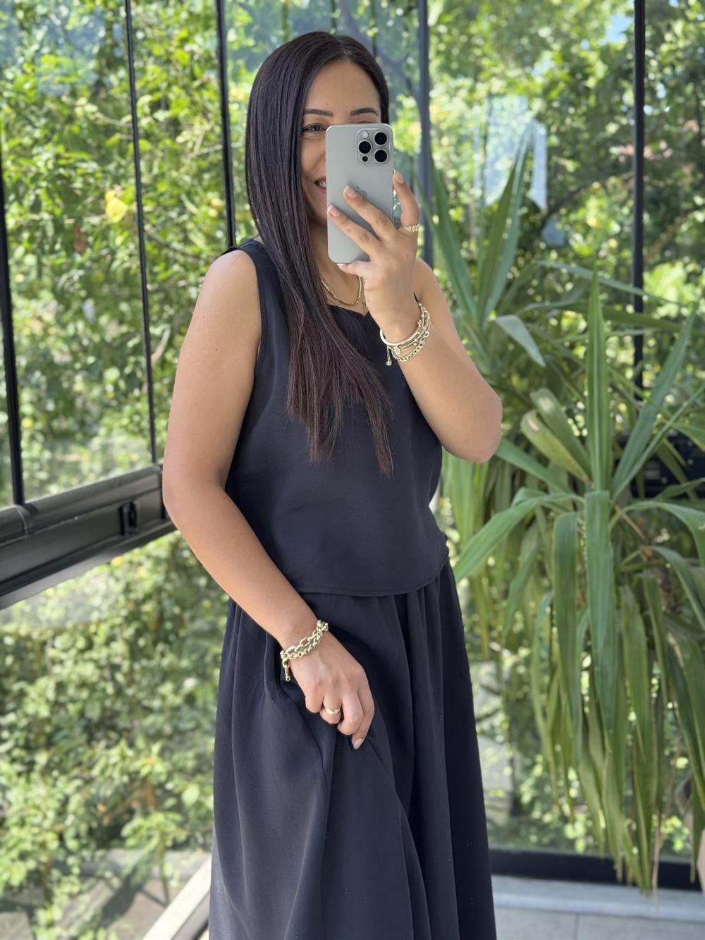 Etekli Tensel Takım Siyah